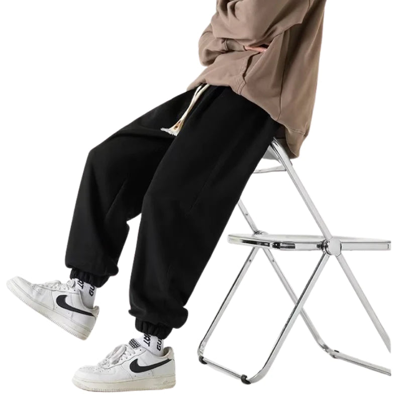 Solid Color Drawstring Sweatpants