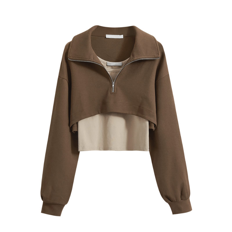 Women's Casual Polo Collar Sweatshirt