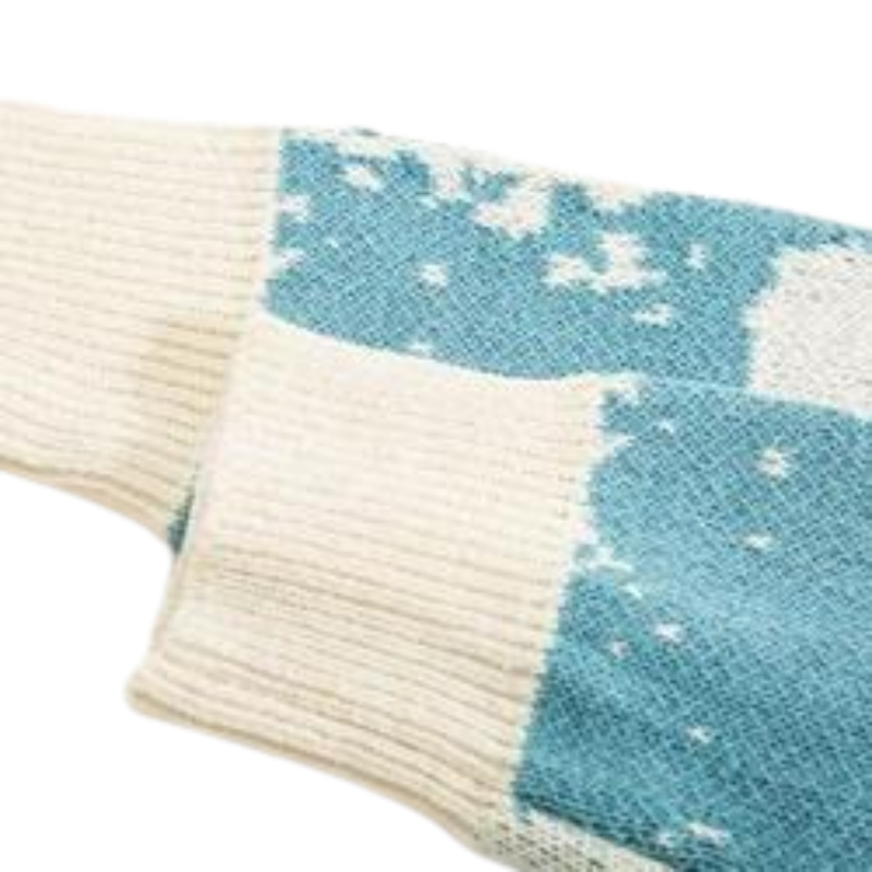 OOC' Loose Contrast Checkerboard Sweater