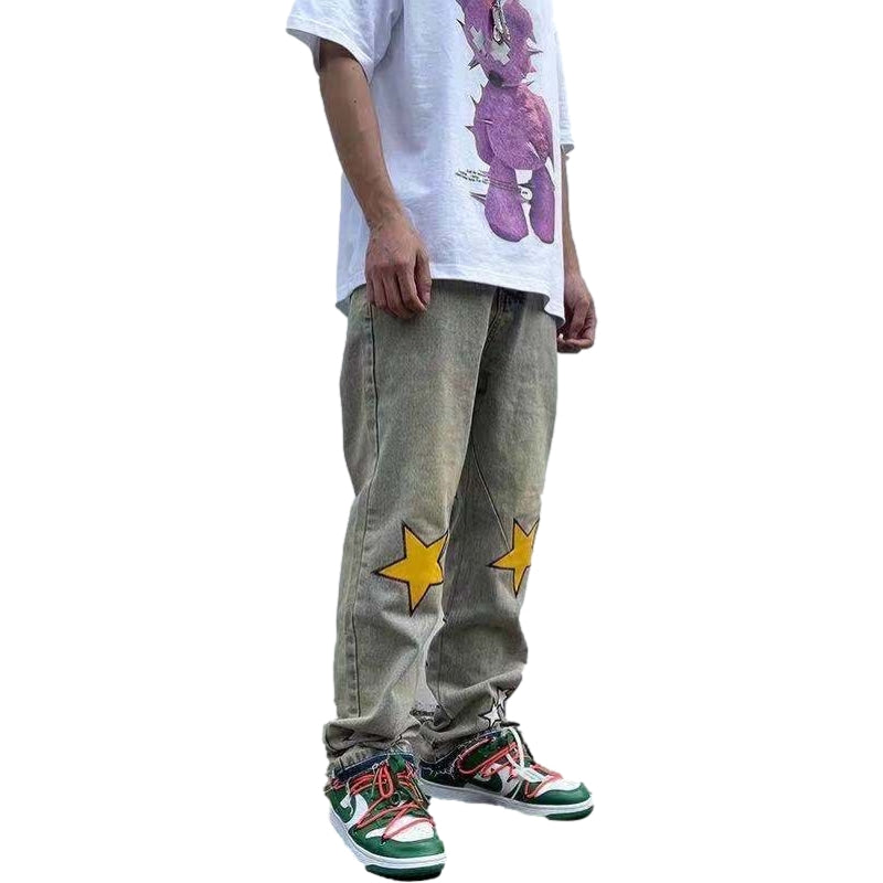 Vintage High Street Star Graphic Jeans