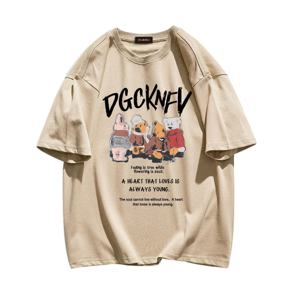 Cute Animal Doll Print T-Shirt