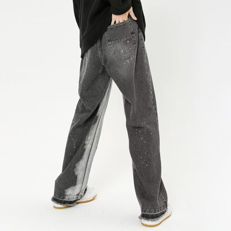 High Street Splash Ink Straight Leg Jeans