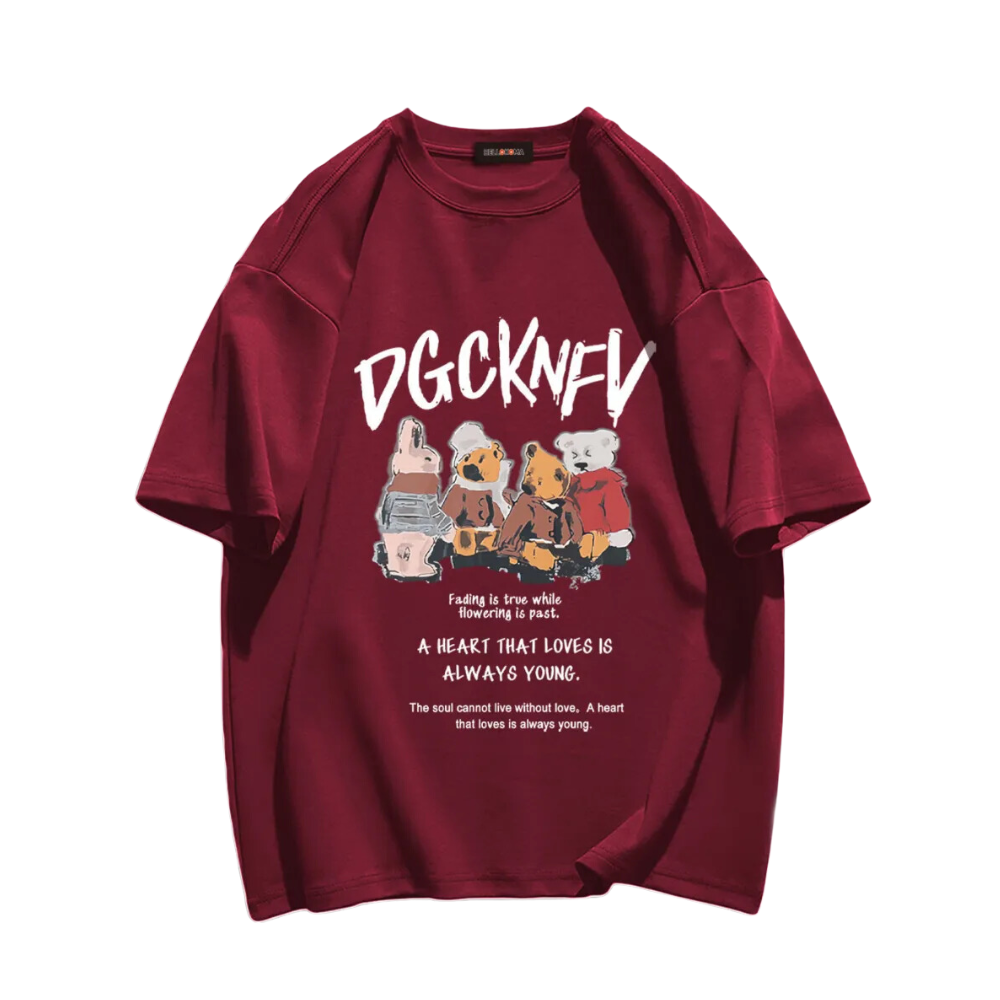 Cute Animal Doll Print T-Shirt