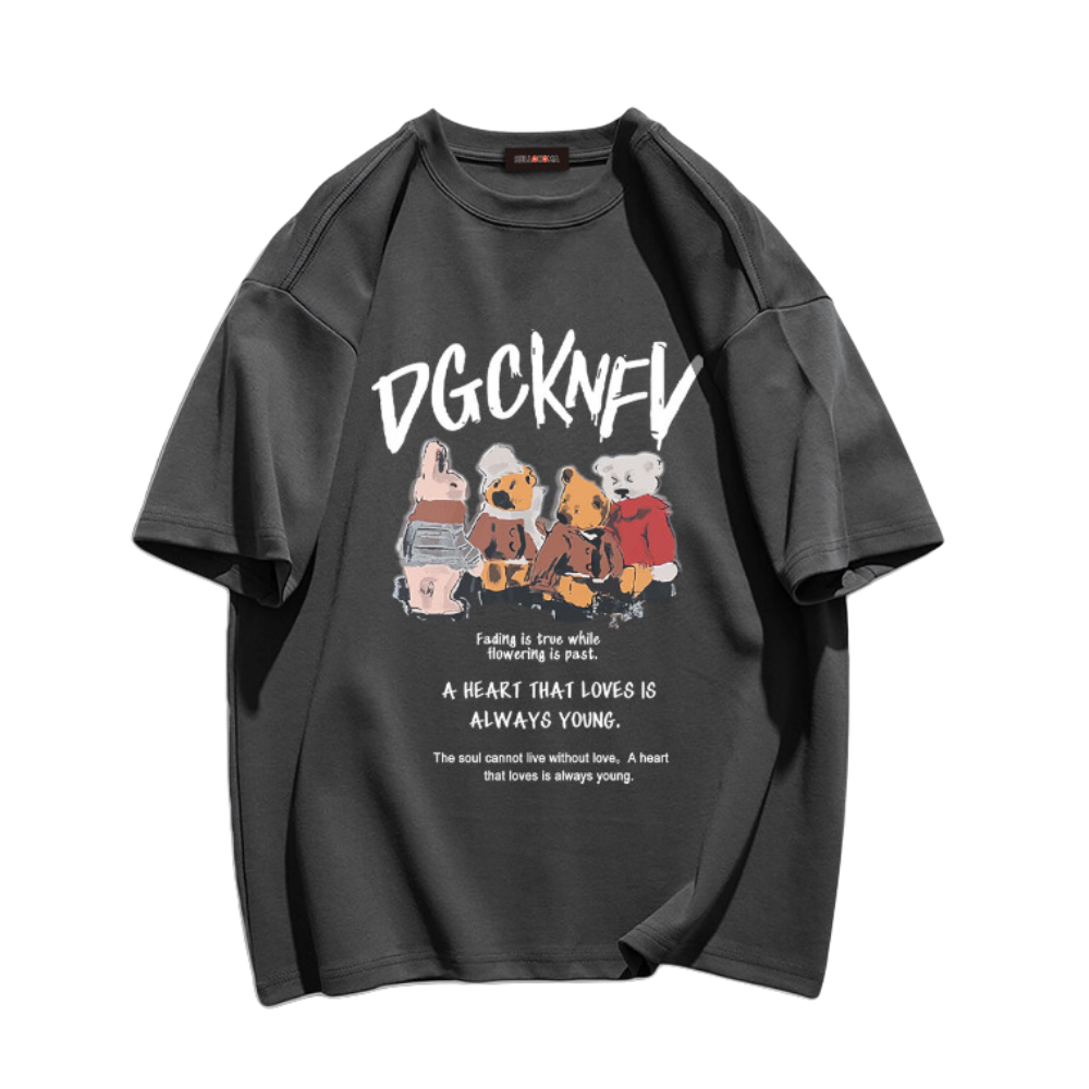 Cute Animal Doll Print T-Shirt