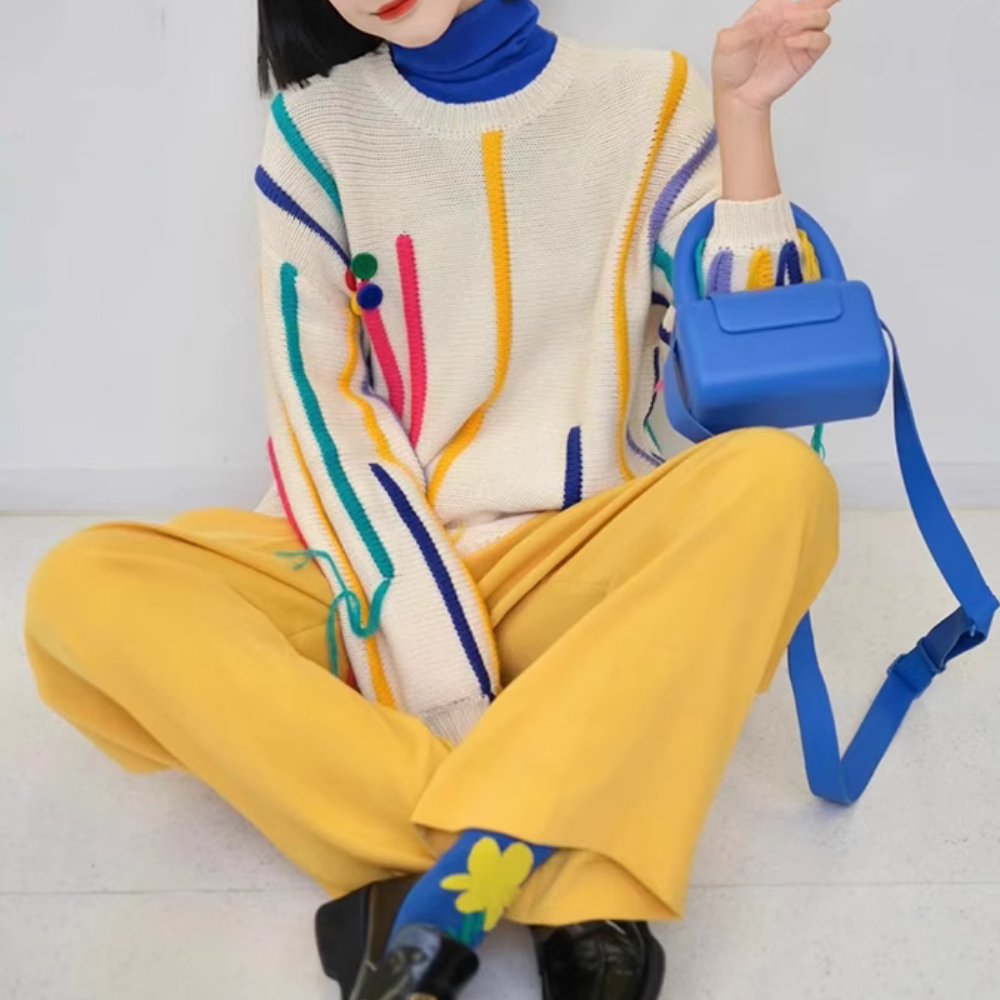 Women's Color Striped Sweater