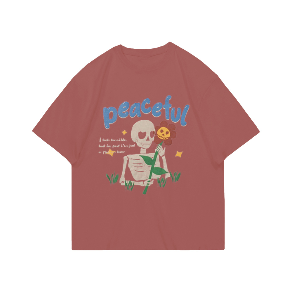 Vintage Street Skull Graphic Washed T-Shirt