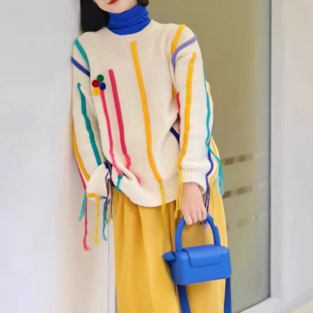 Women's Color Striped Sweater