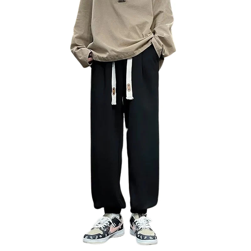 Solid Color Drawstring Sweatpants