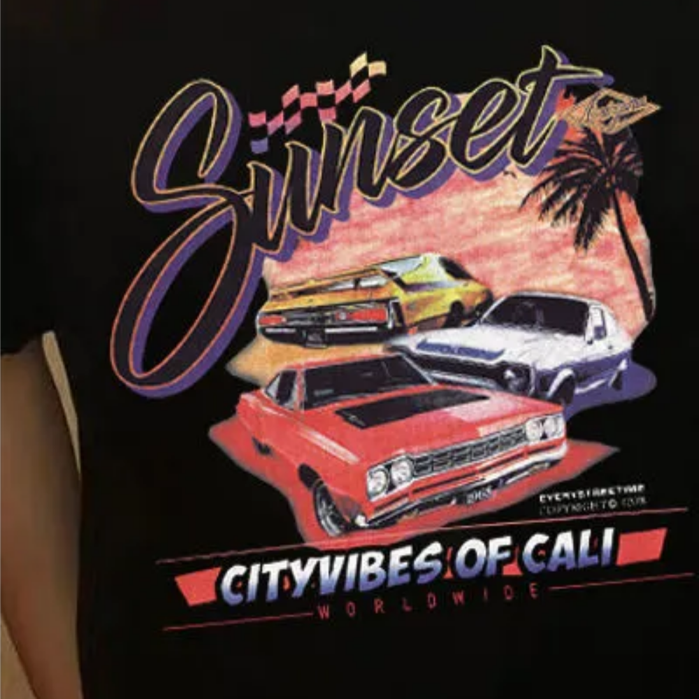 Hip Hop Sports Car Cotton T-shirt