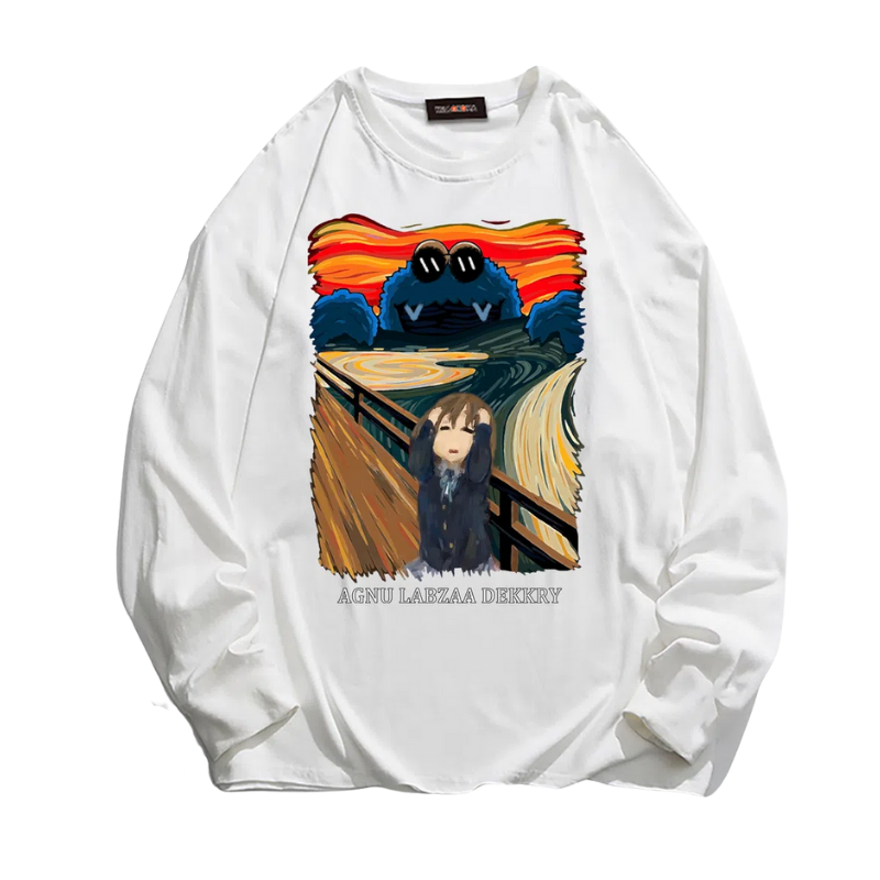 Cartoon Oil Printing Graphic Sweatshirt