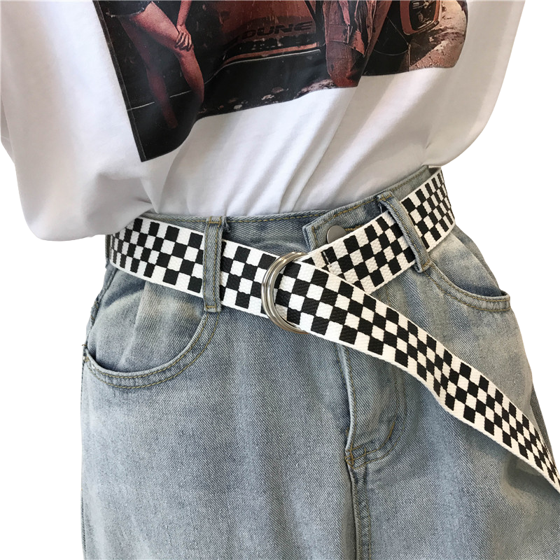 Casual Chessboard Nylon Belts