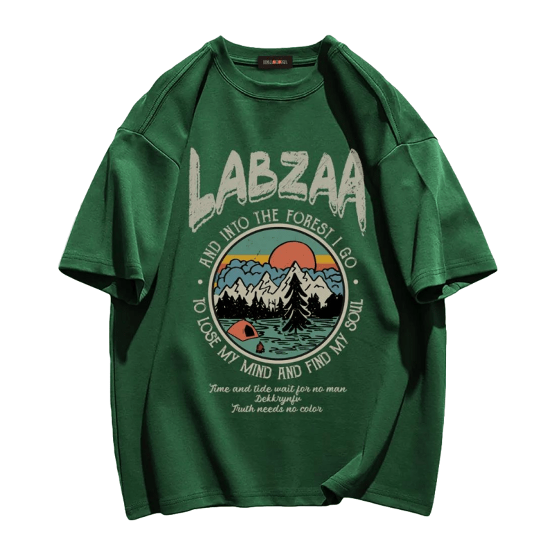 Cartoon Landscape Graphic T-shirt