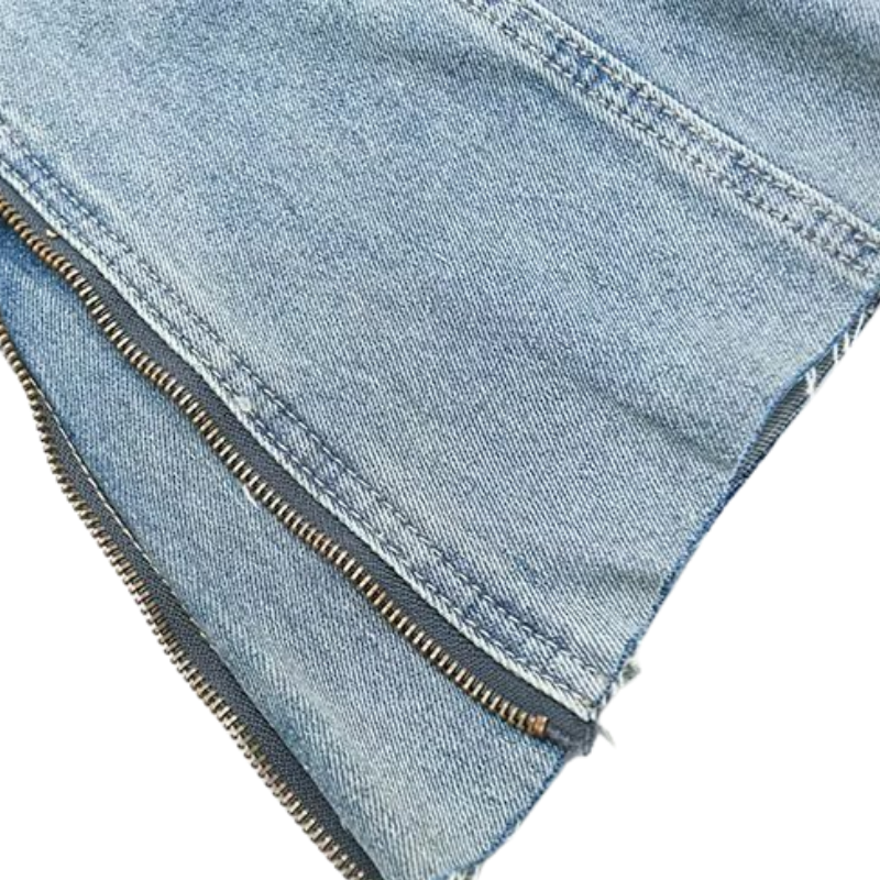 Casual Solid Color Panel Jeans