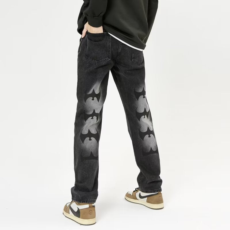 Vintage Loose Straight Zip Pants