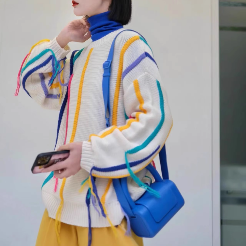 Women's Color Striped Sweater