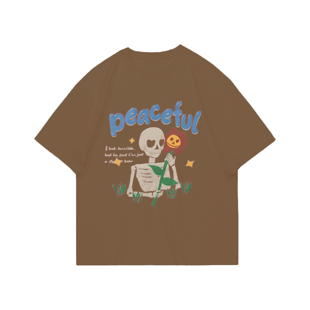 Vintage Street Skull Graphic Washed T-Shirt