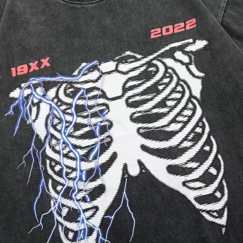 Washed Retro Skeleton T-shirt