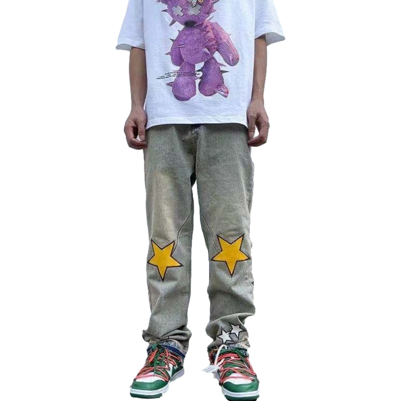 Vintage High Street Star Graphic Jeans