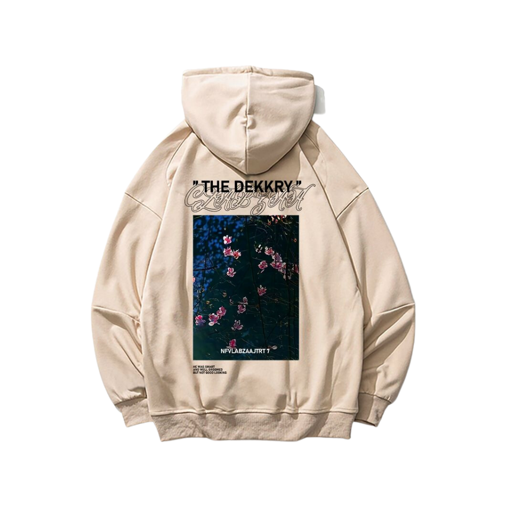 Urban Floral Graphic Cotton Hoodie