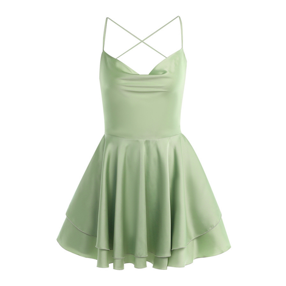 Women's Satin A-Pulse Dress