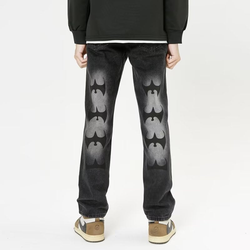 Vintage Loose Straight Zip Pants