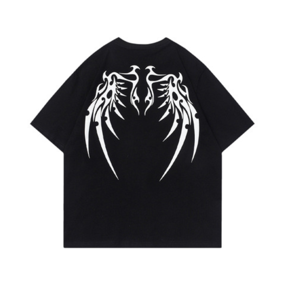 Urban Skeleton Wing Graphic T-Shirt