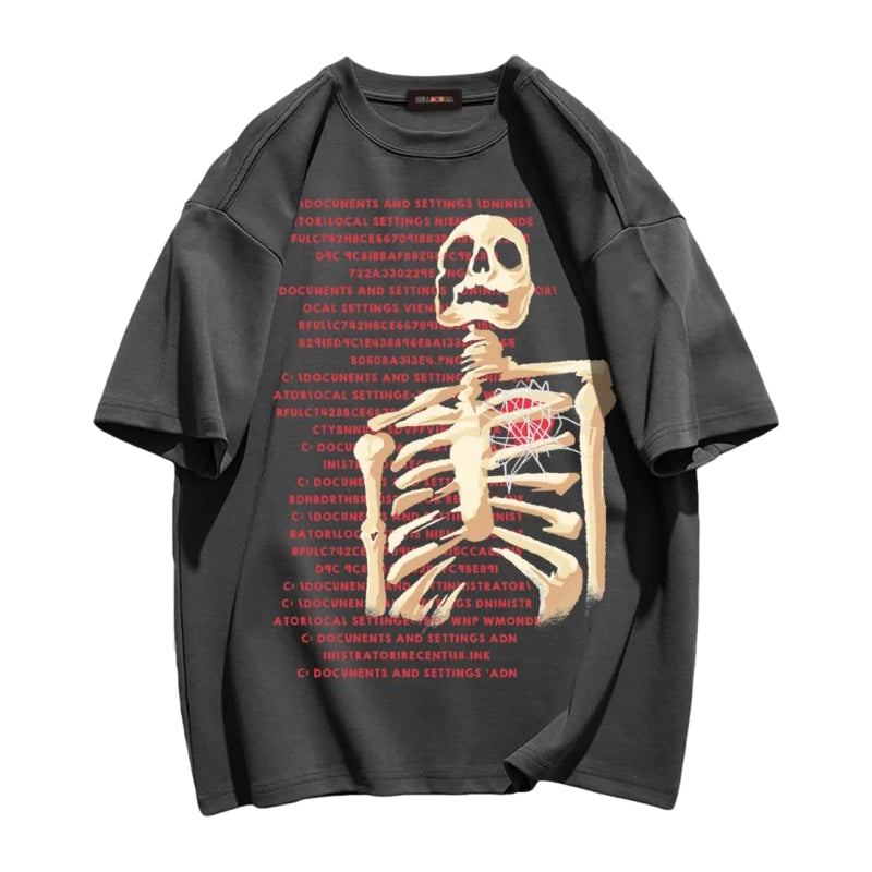 American Bold Skull Graphic T-Shirt
