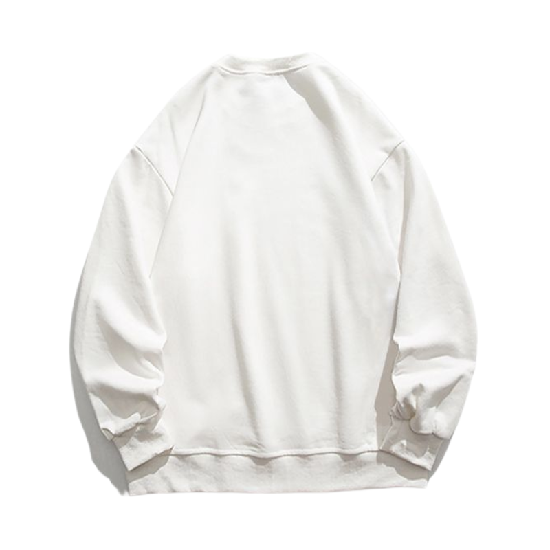 Street Hip Hop Print Regular Sweatshirt