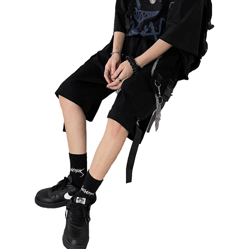 Street Chain Cargo Shorts