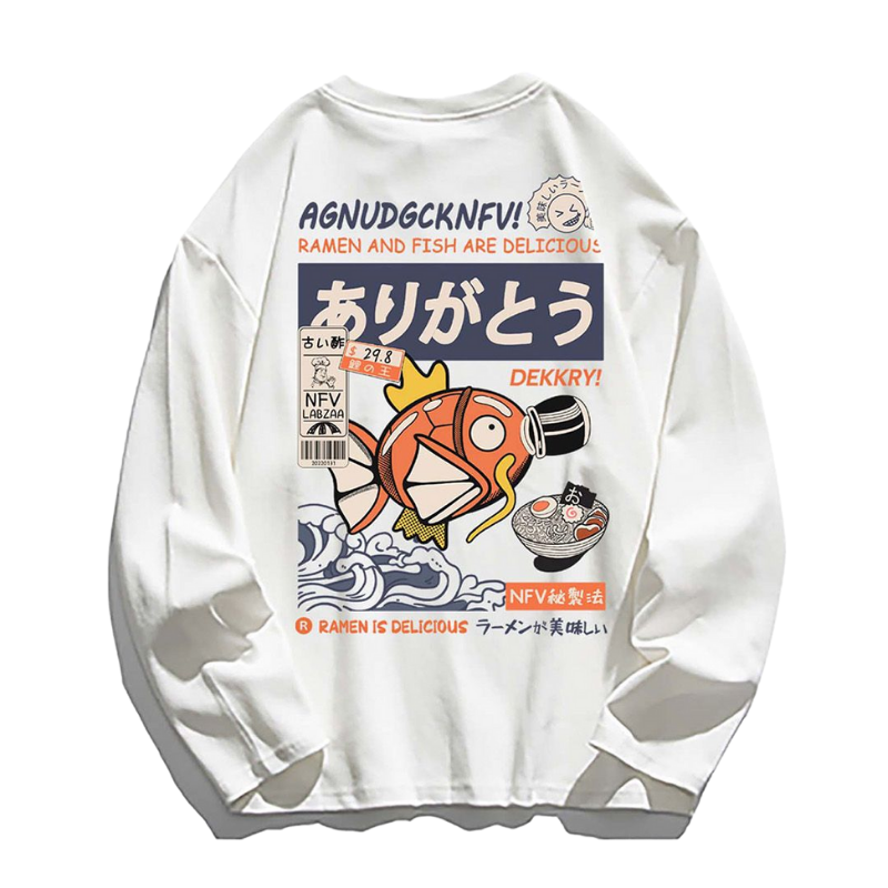 Cute Cartoon Fish Long Sleeve Shirt