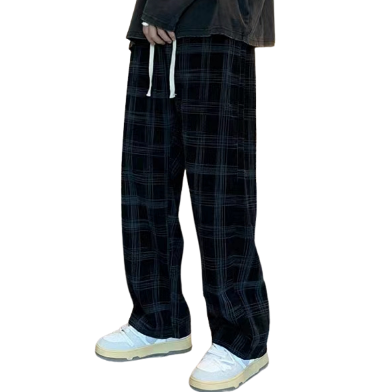 Casual Loose Check Sweatpants