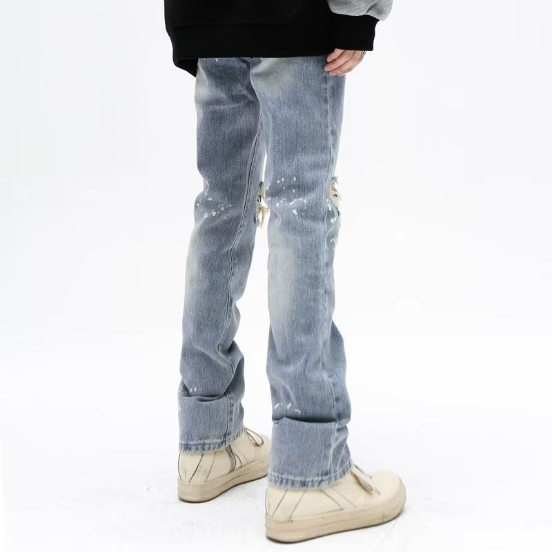 Vintage Washed Straight Leg Jeans