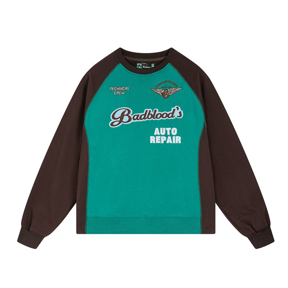 Women's Colorblock Round Neck Sweatshirt