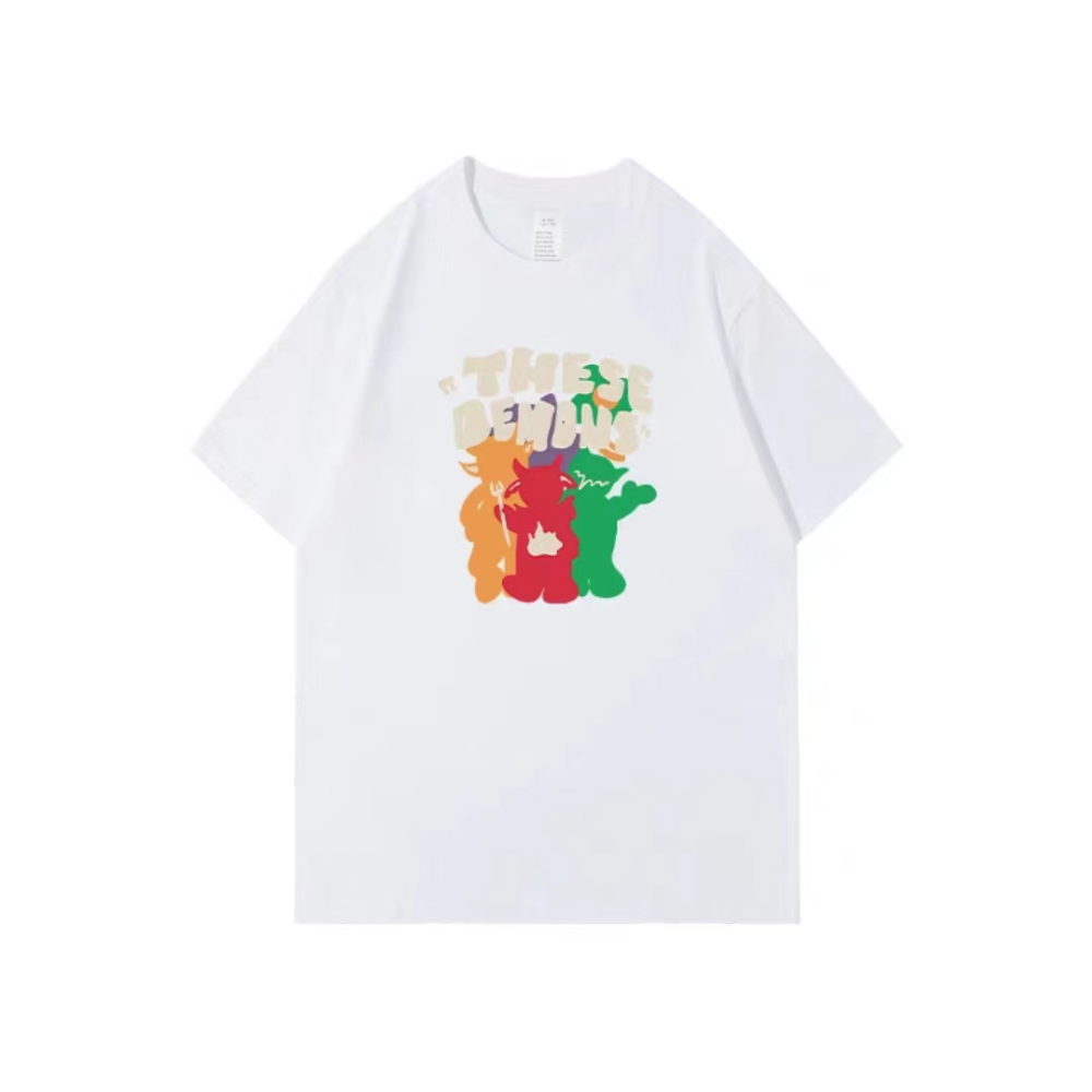 Cartoon Little Devil Print T-shirt