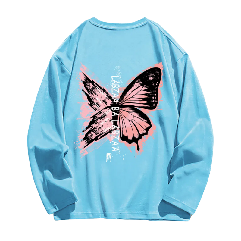 Casual Red Butterfly Letter Hoodie