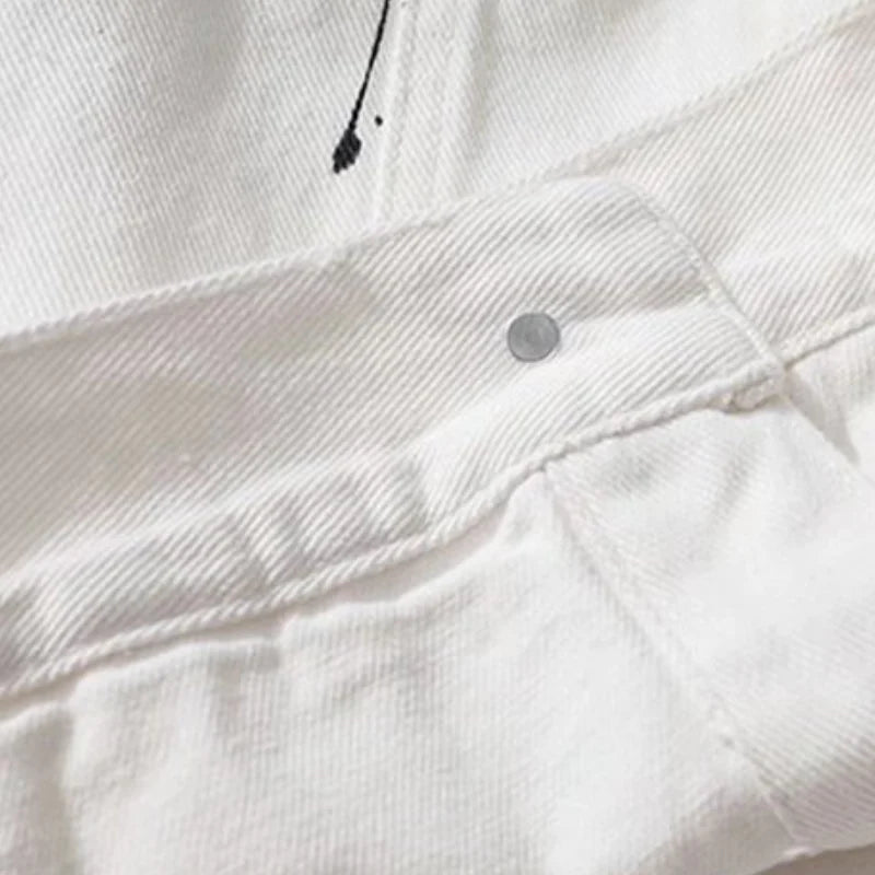 Hand-Drawn Graffiti Denim Jacket