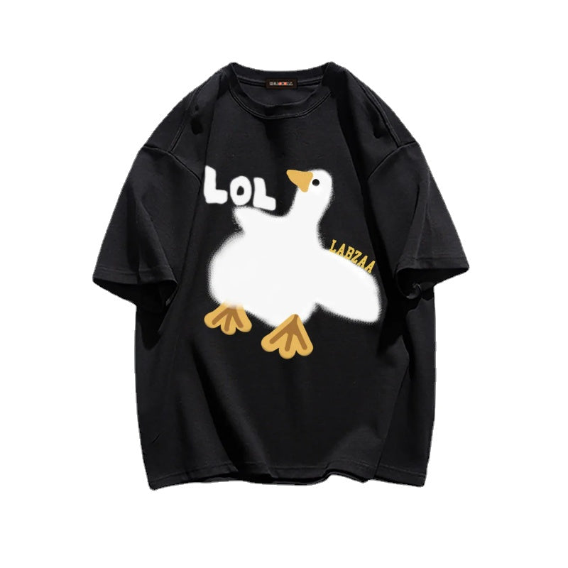 Urban Cartoon Duck Graphic T-shirt