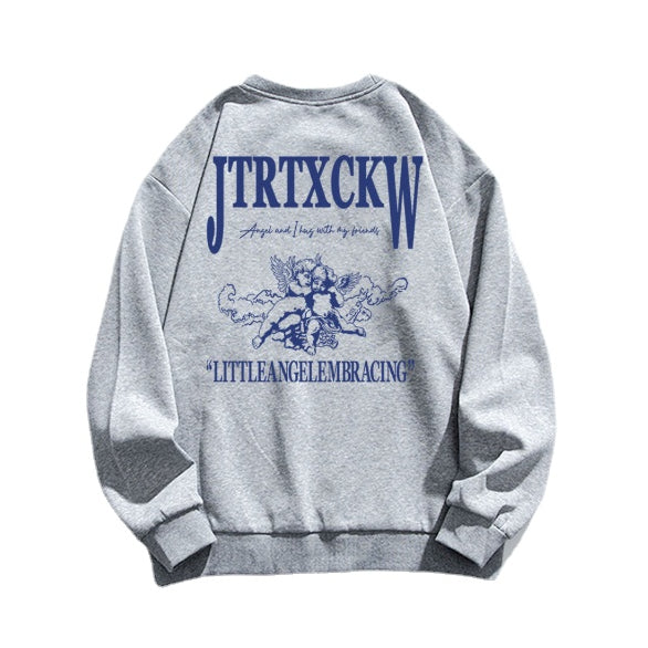 Vintage Cupid Letter Print Sweatshirt