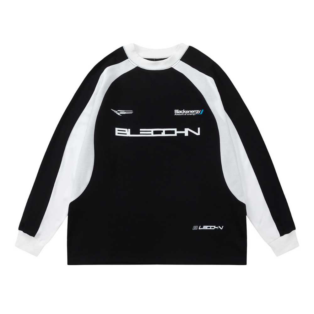 Women's Motorcycle Style Spliced Sweatshirt