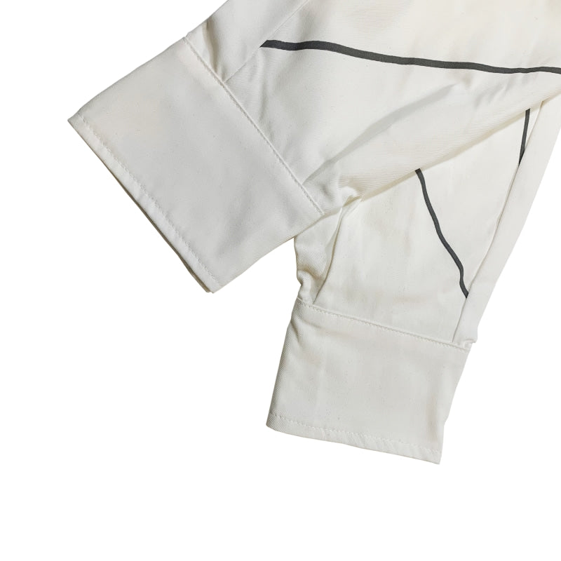 American Reflective Line Cargo Pants-White