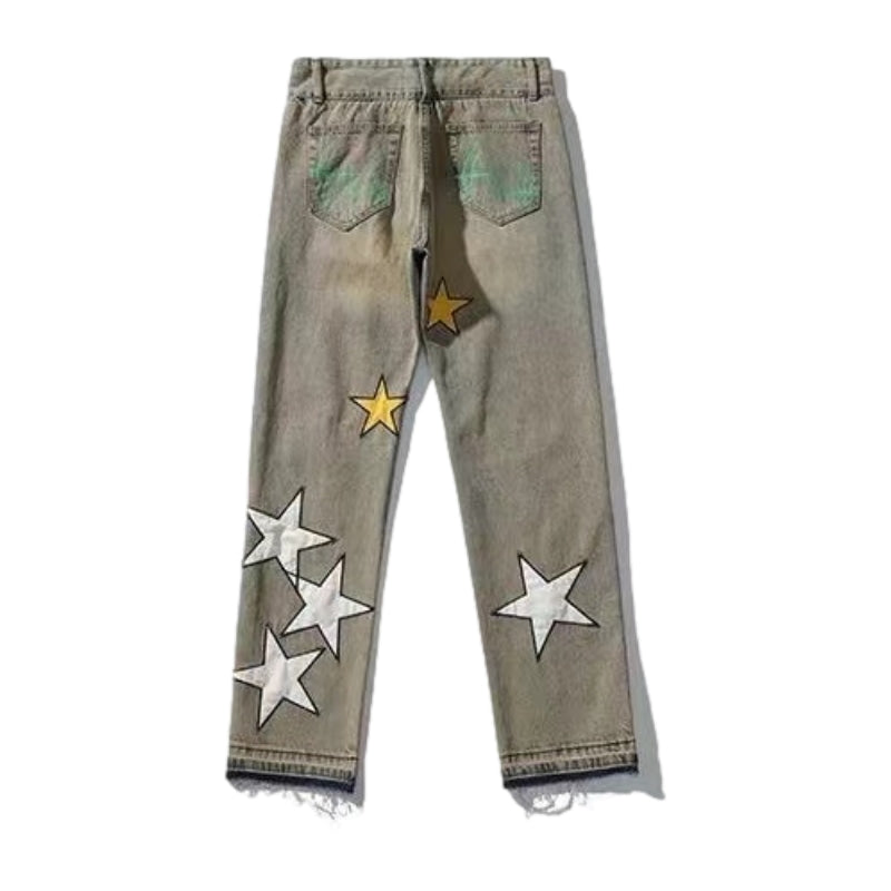 Vintage High Street Star Graphic Jeans