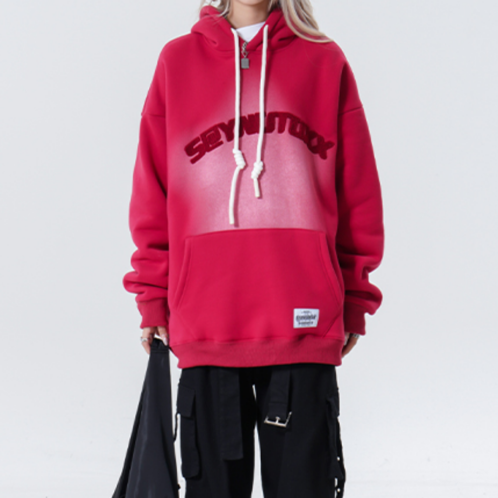 Women's Star Towel Embroidery Gradient Hoodie