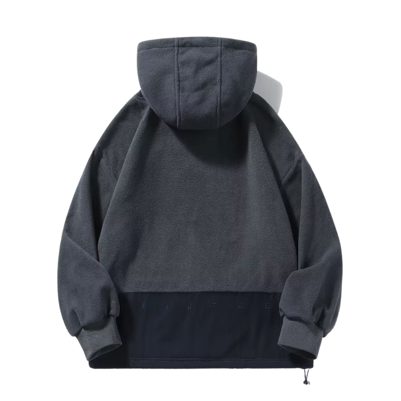 Oversize Solid Color Sherpa Hoodie
