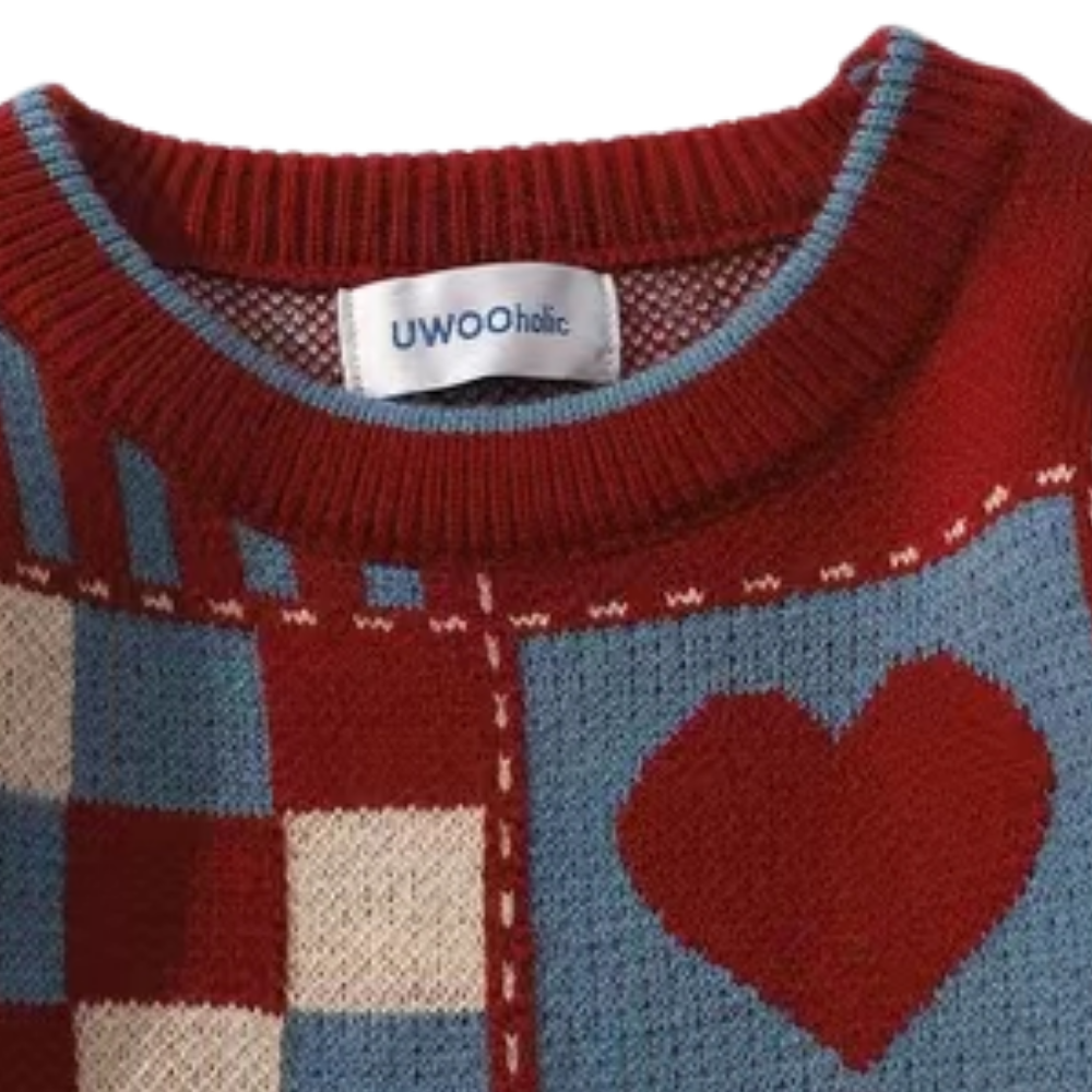 Vintage Graphic Patchwork Loose Sweater