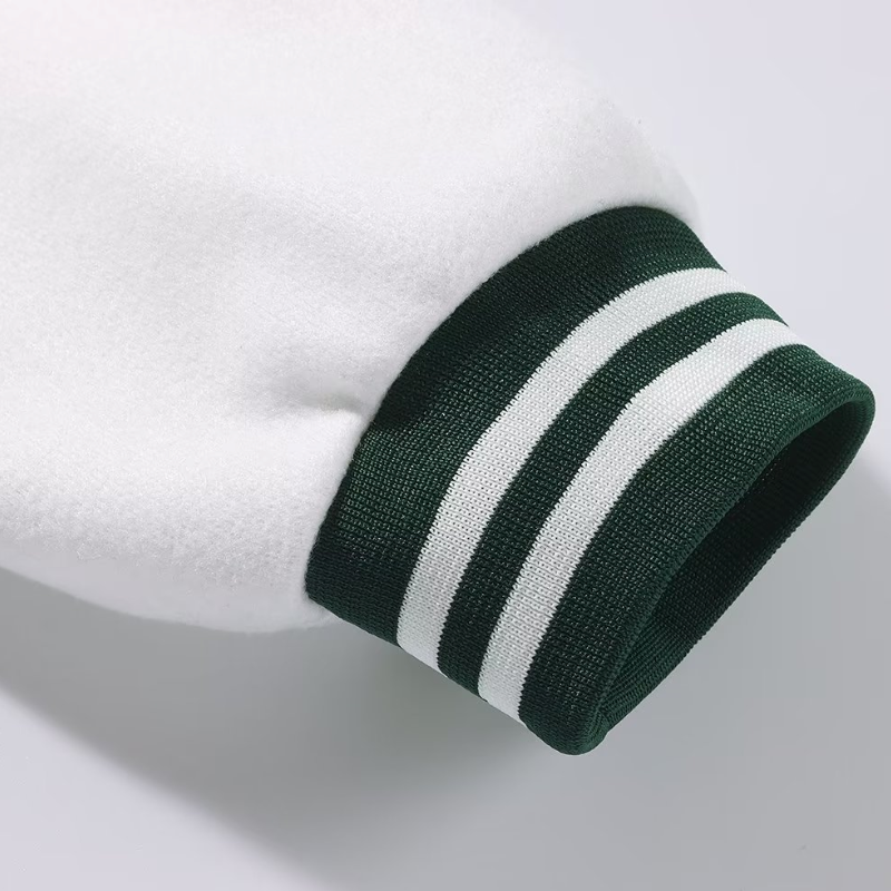 Street Skeleton Embroidery Varsity Jacket