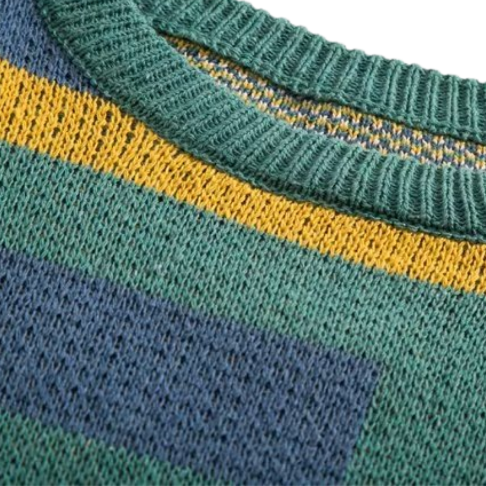 Casual Patchwork Knit Sweater