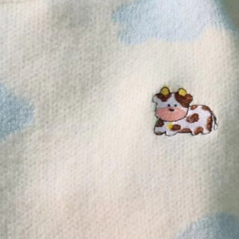 Cute Cloud Contrast Color Sweater