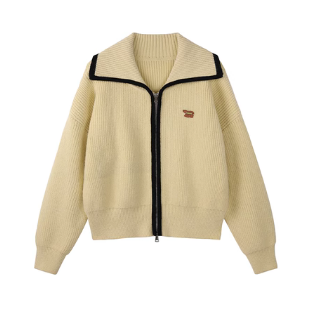 Women's Dopamine Double Zip Knitted Cardigan