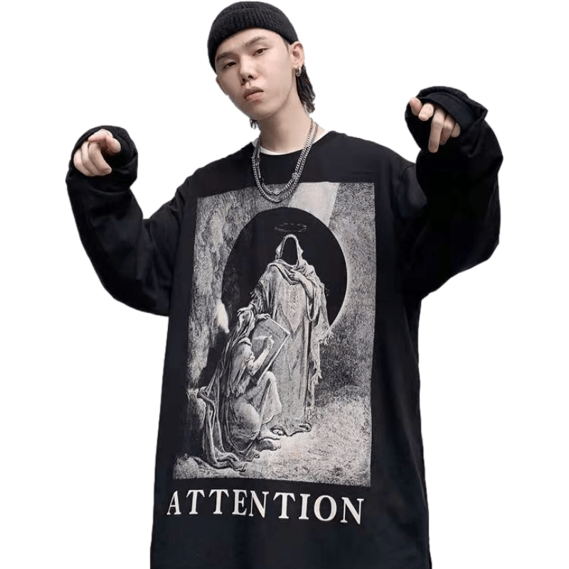 Vintage Virgin Mary Oversize Sweatshirt