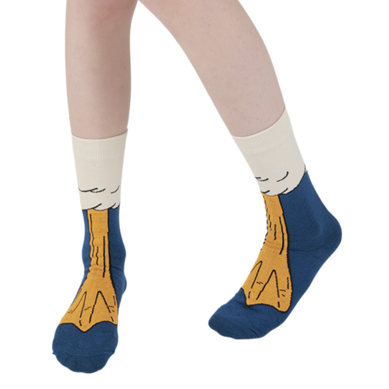 Cute Cartoon Duck Color Blocking Socks